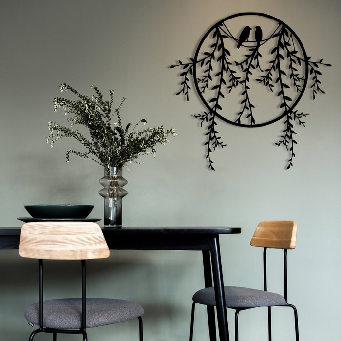 Wallity Sirayet Escultura de pared de metal negra